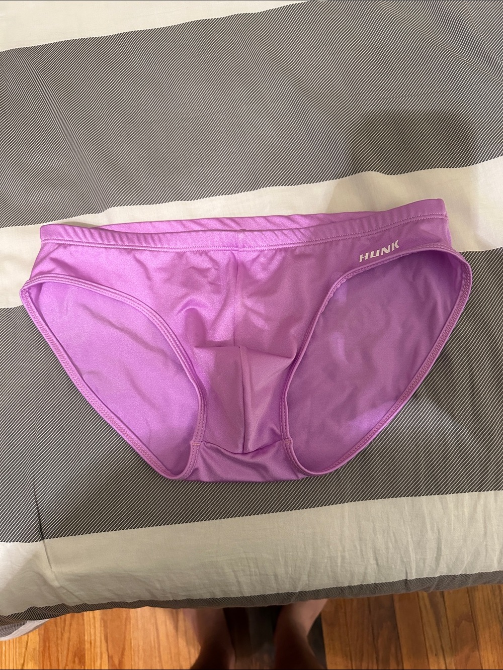 GENTLY USED Hunk Lilac Swim Brief L